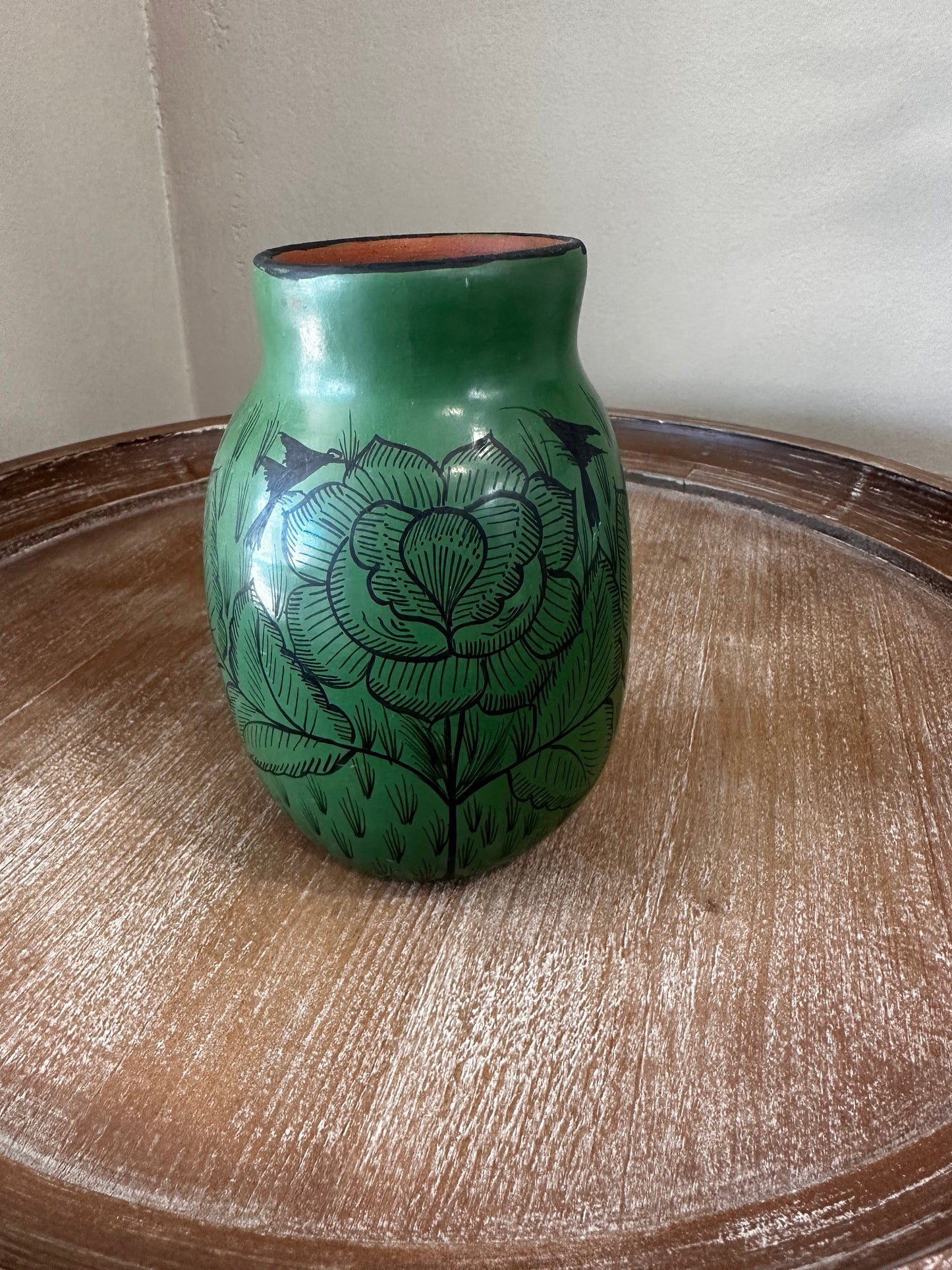 Huancito Small Flowers Vase - Green