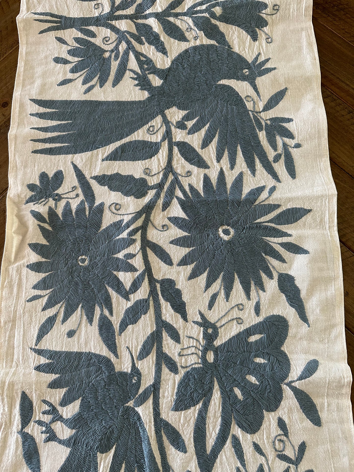 Otomi Table Runner - Gray