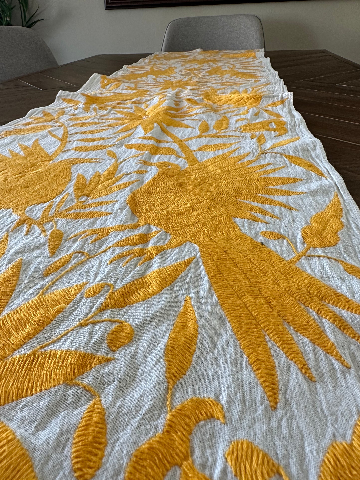 Otomi Table Runner - Yellow