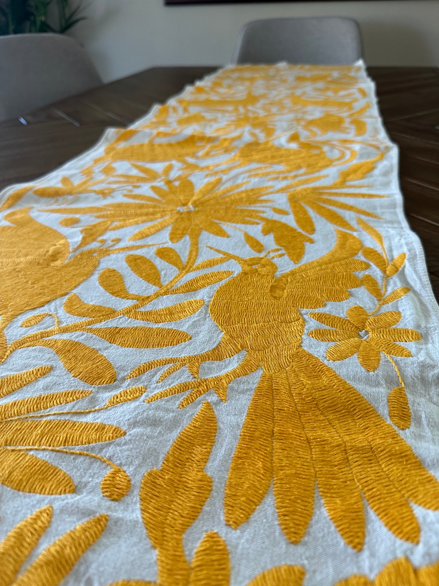 Otomi Table Runner - Yellow