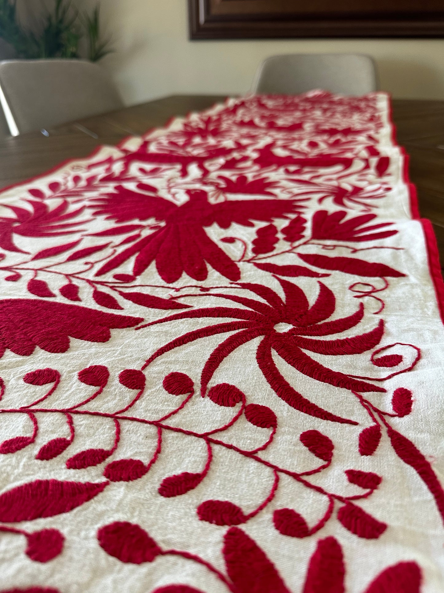 Otomi Table Runner - Red