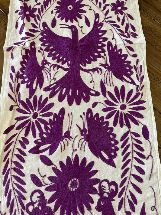 Otomi Table Runner - Purple