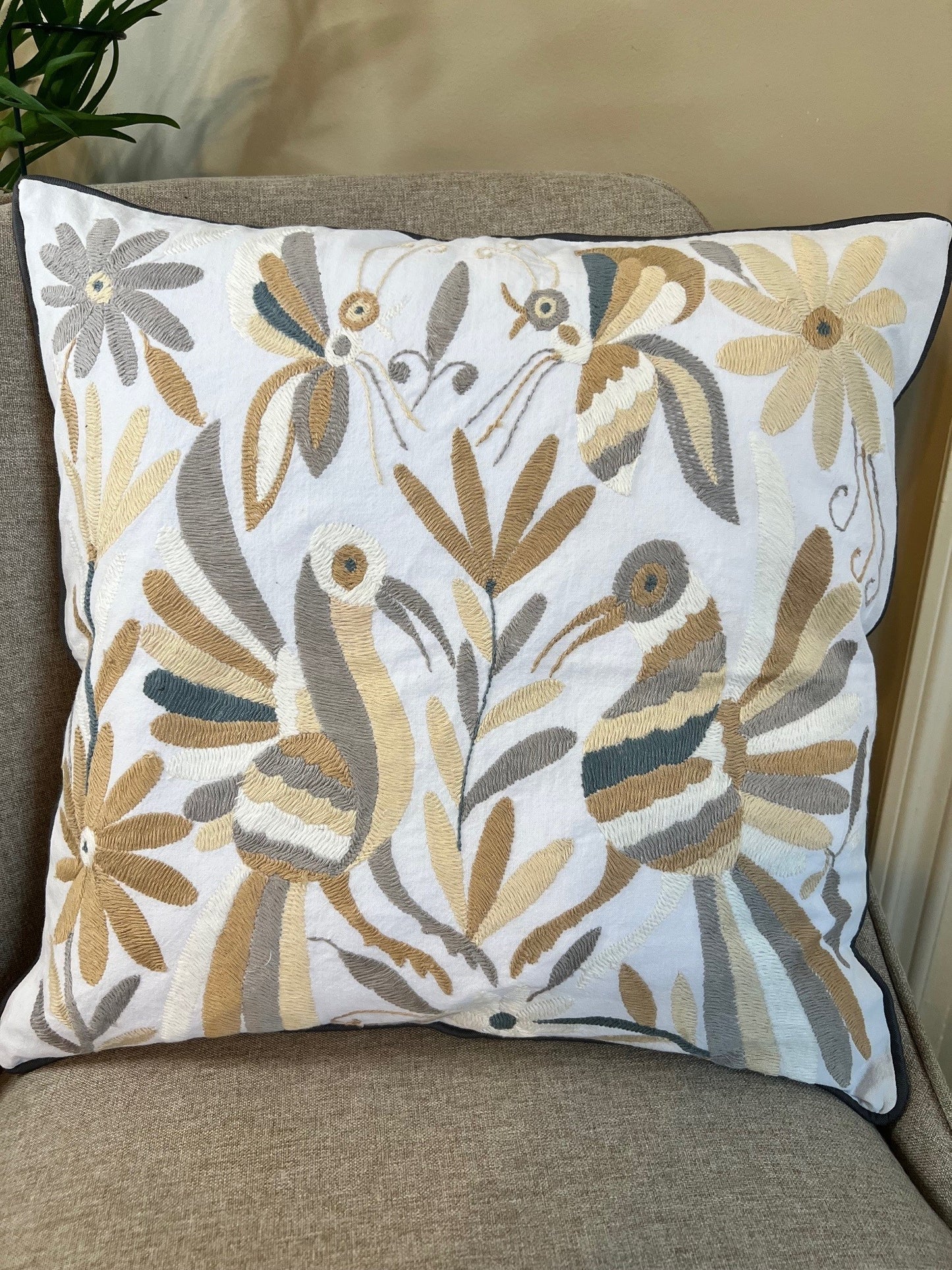 Otomi Pillowcase - Tan Neutral Multi-Color