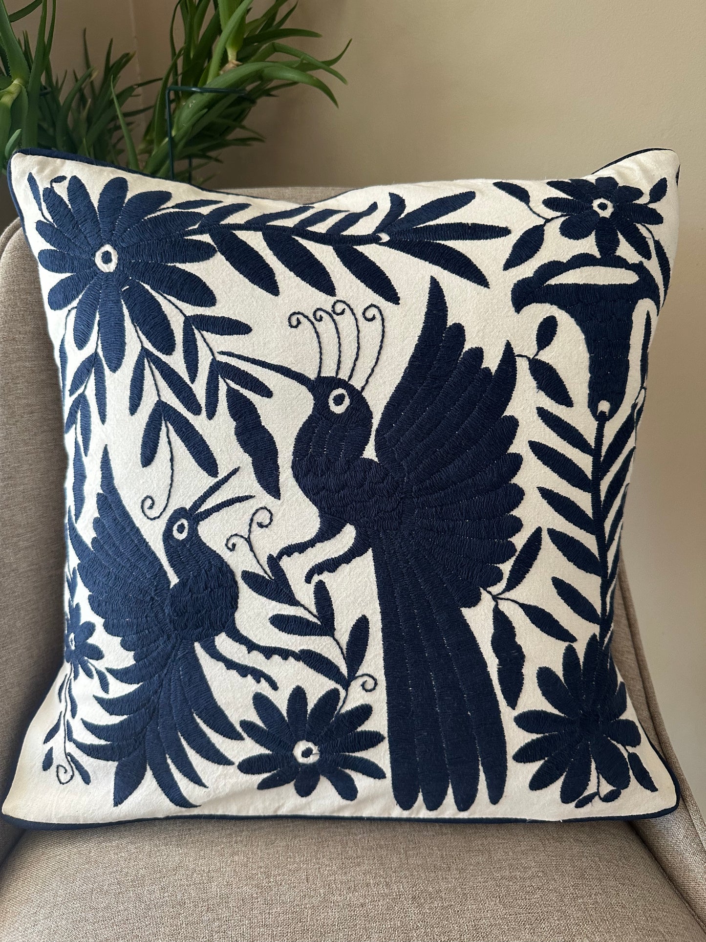 Otomi Pillowcase - Navy Blue