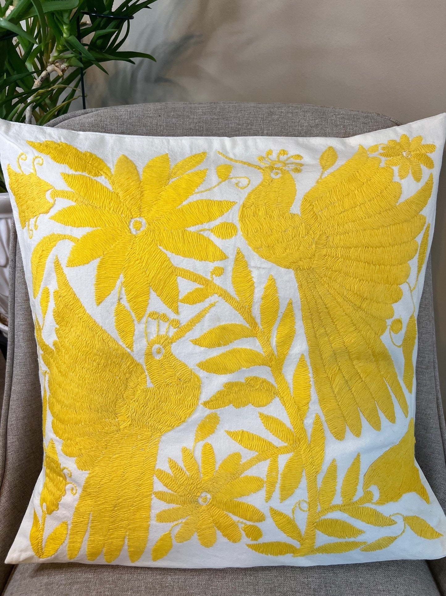 Otomi Pillowcase - Light Yellow