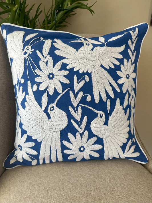 Otomi Pillowcase - White/Blue