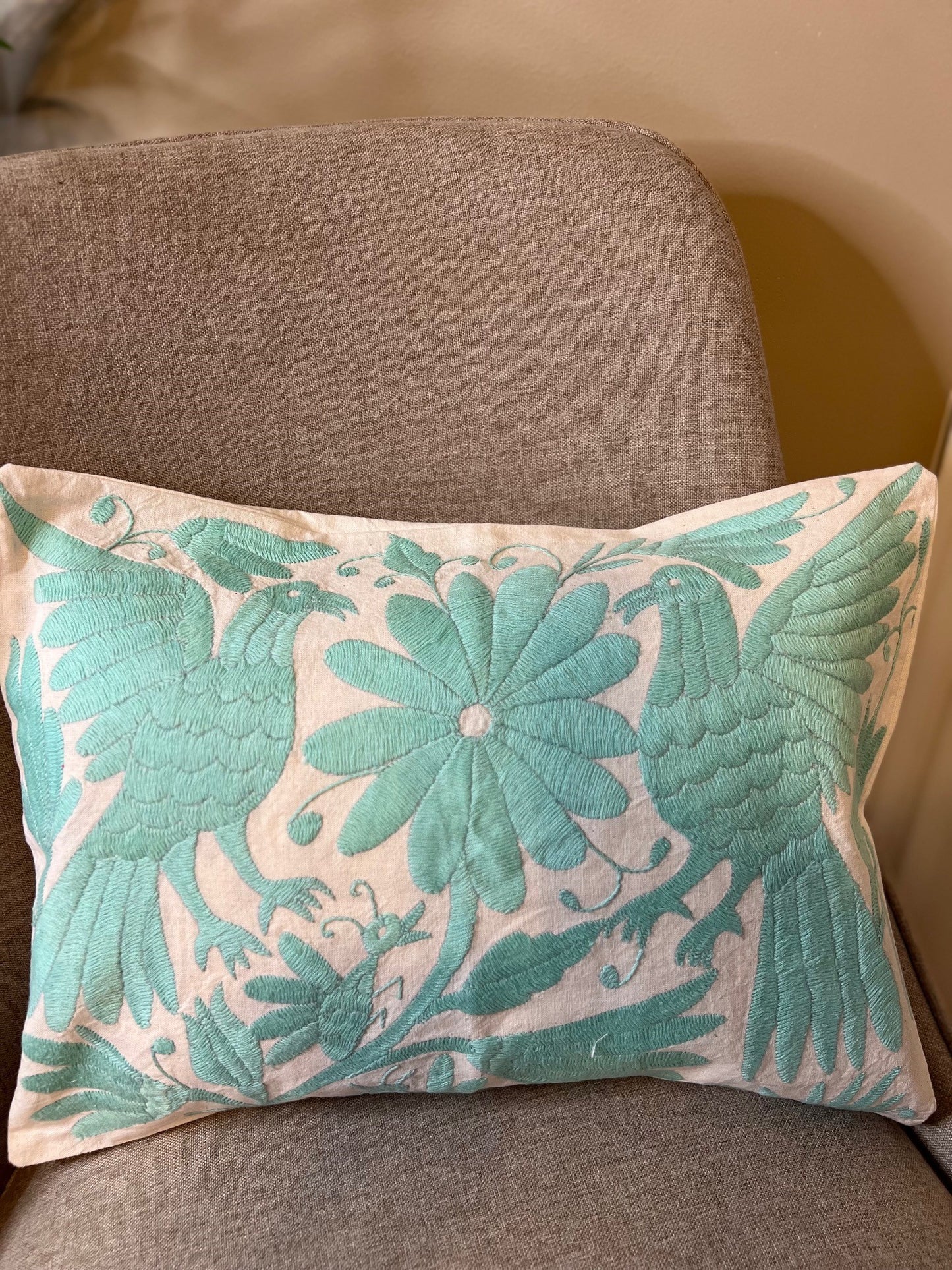 Otomi Lumbar Pillowcase - Teal