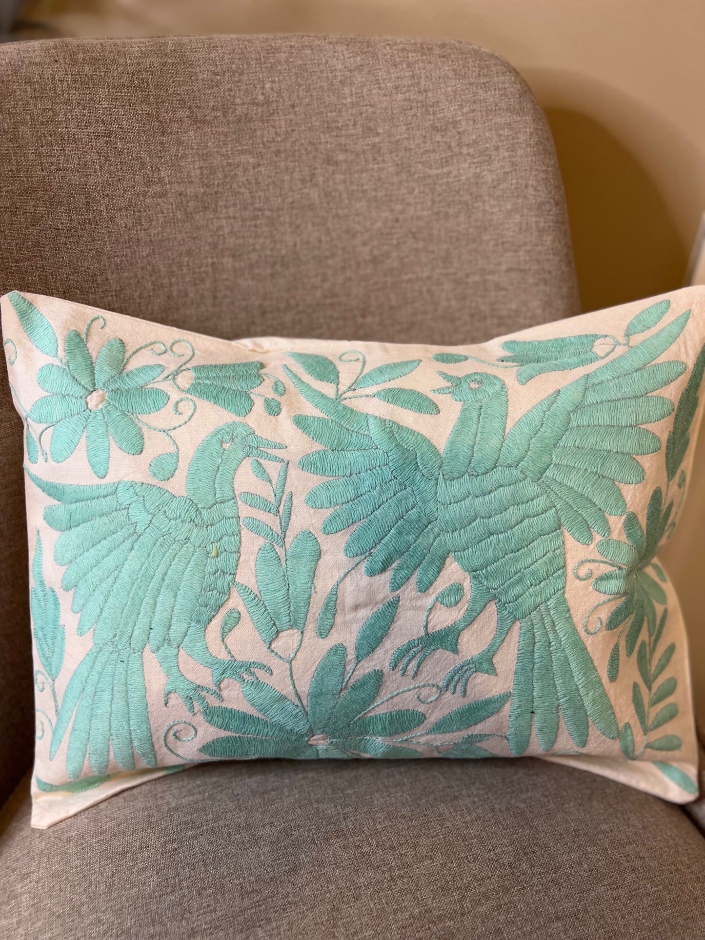 Otomi Lumbar Pillowcase - Teal