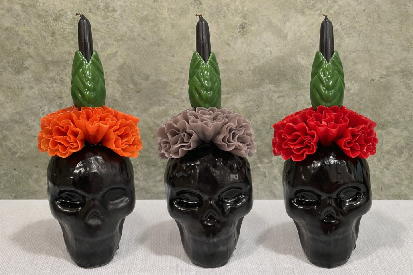 Calavera Large 100% Beeswax Candle - Various Colors