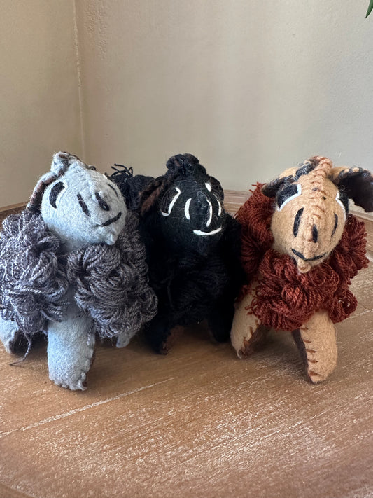 Handmade Felt Stuffed Animals - Sheep