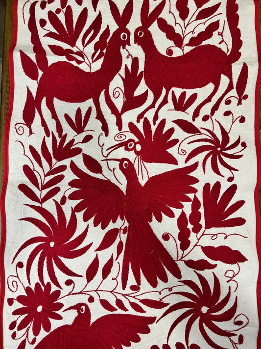 Otomi Table Runner - Red