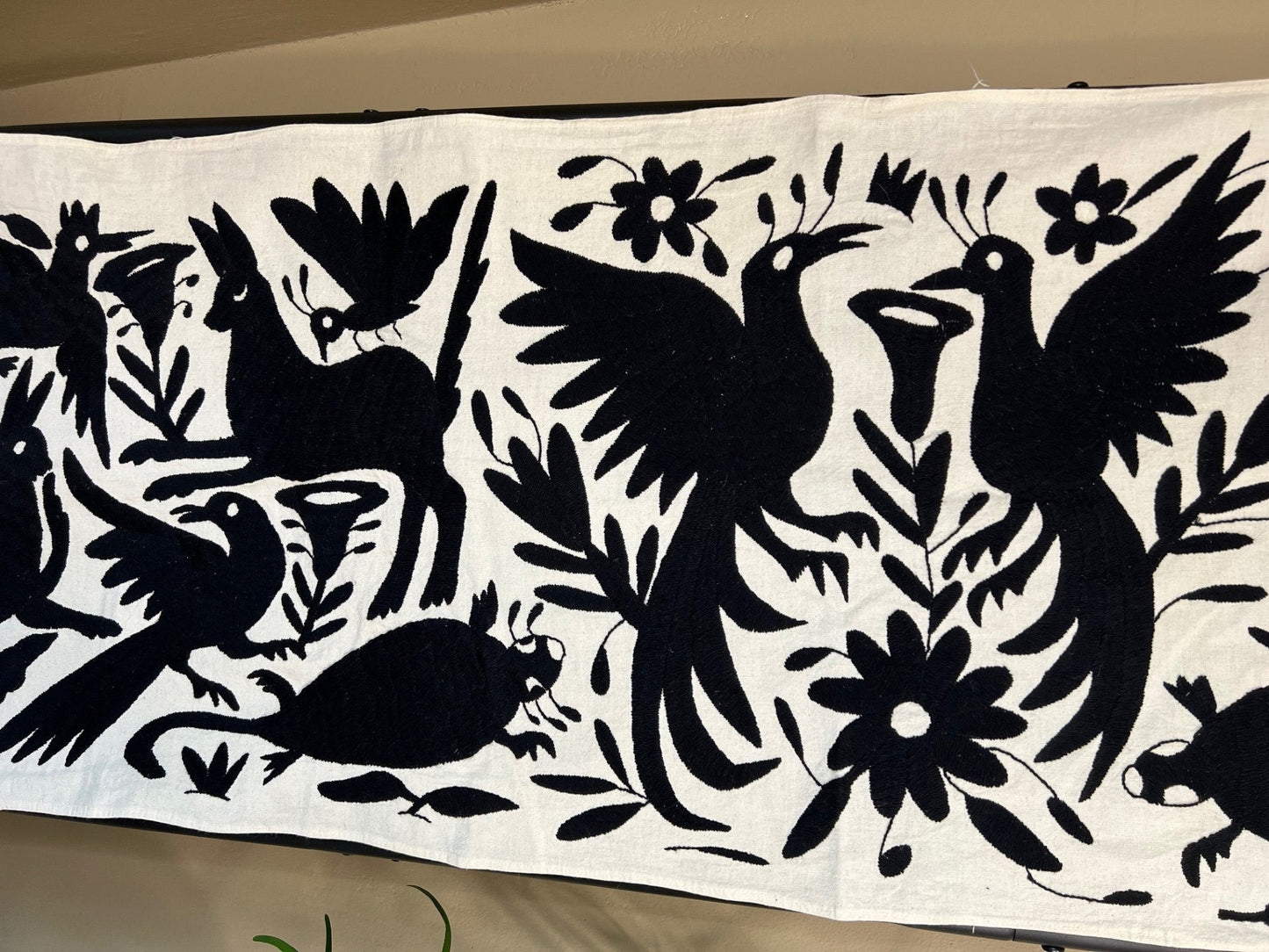 Otomi Table Runner - Black