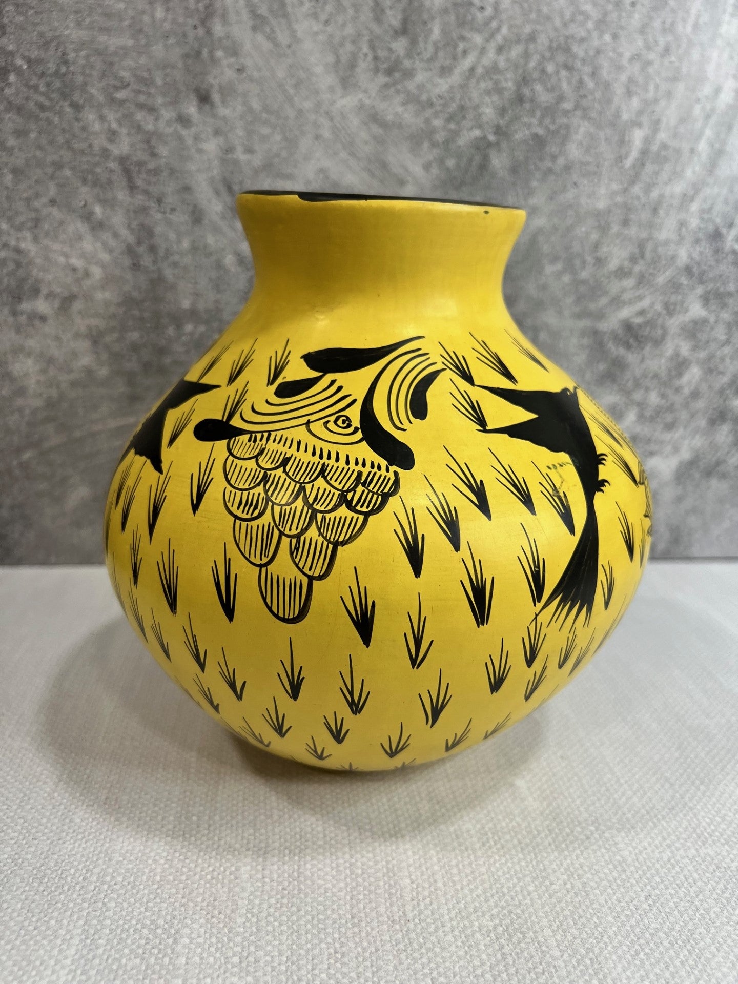 Huancito Large Pear Shape Flowers Vase - Yellow