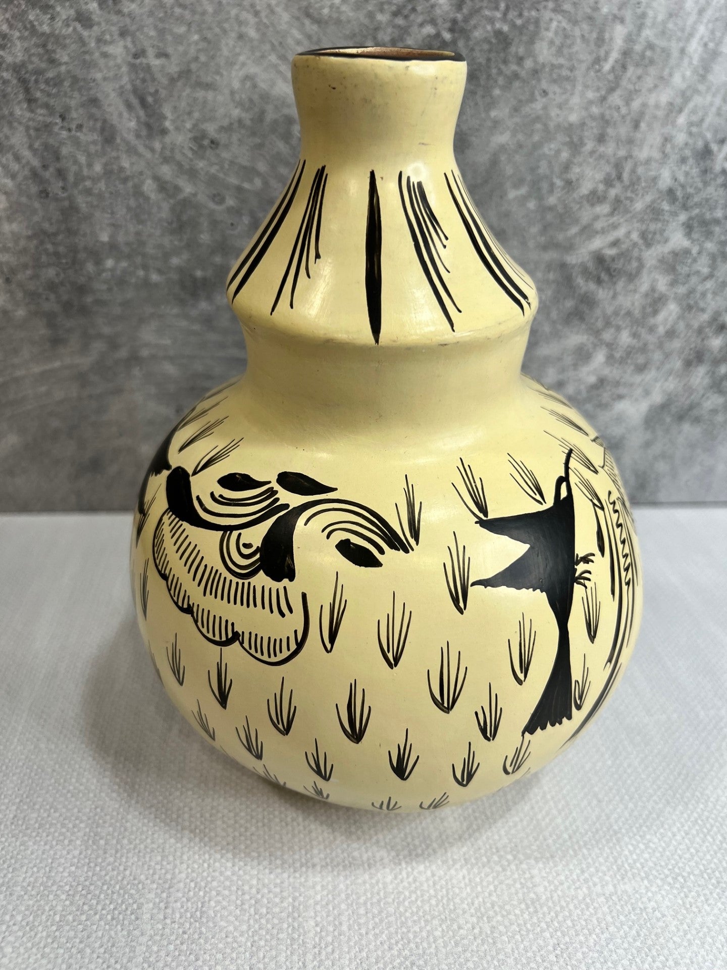 Huancito Long Spout Flowers Vase - Cream