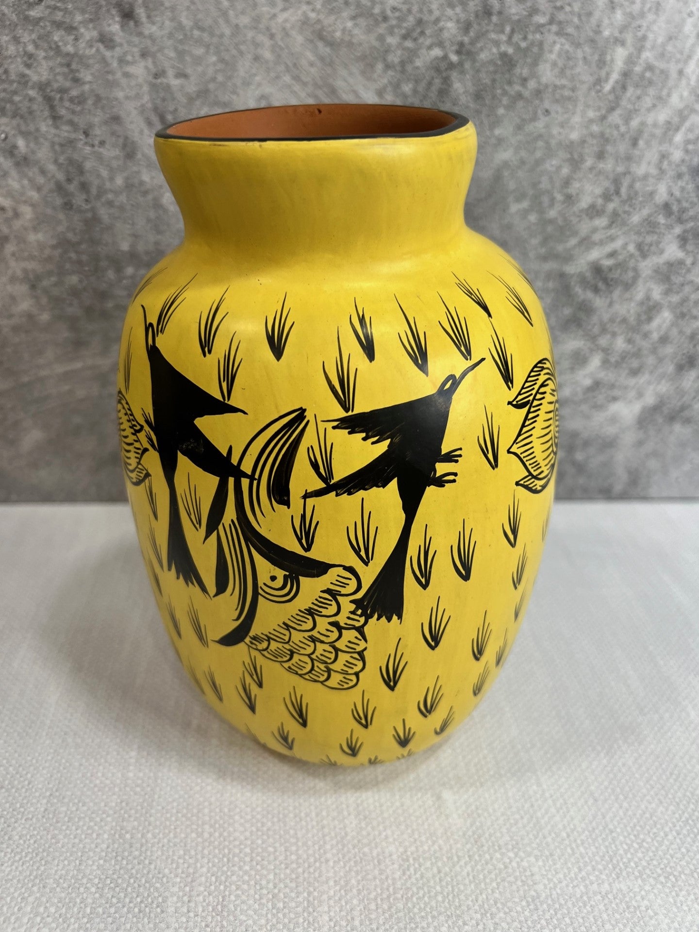 Huancito Medium Flowers Vase - Yellow