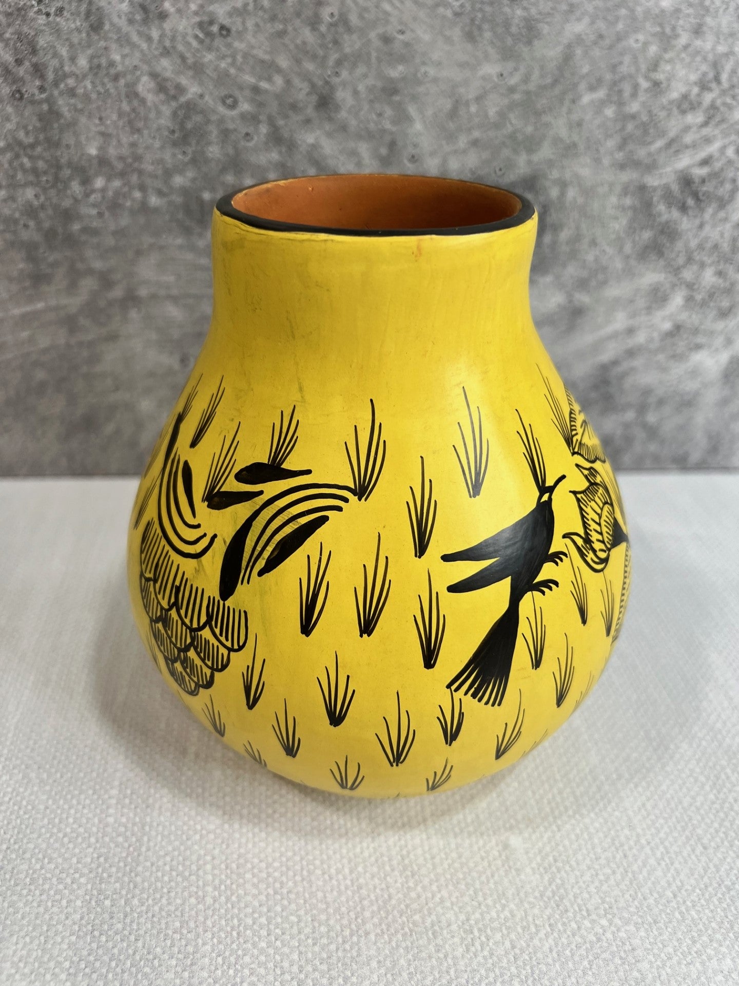 Huancito Small Flowers Vase - Yellow