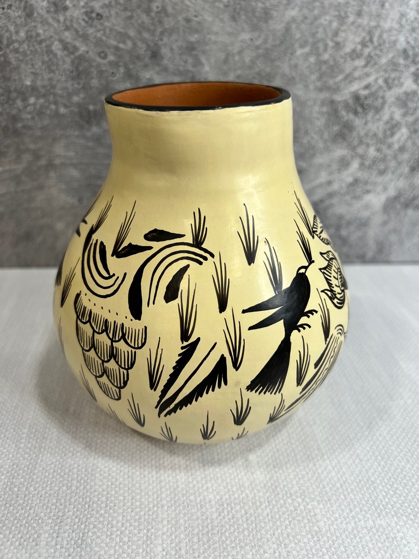 Huancito Small Flowers Vase - Cream