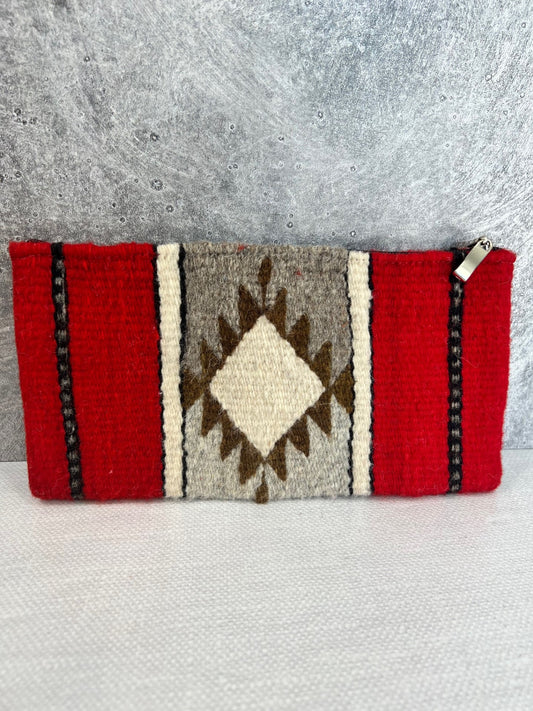 Teotitlan Wool Clutch Bag - Red