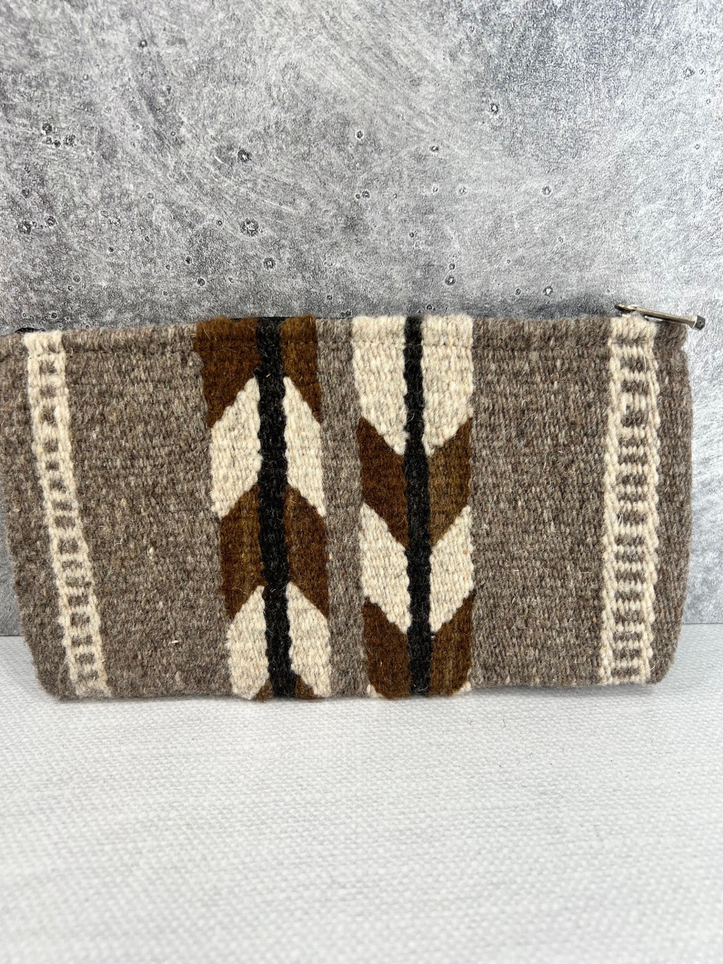 Teotitlan Wool Clutch Bag - Gray