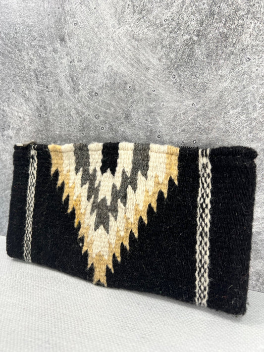 Teotitlan Wool Clutch Bag - Black