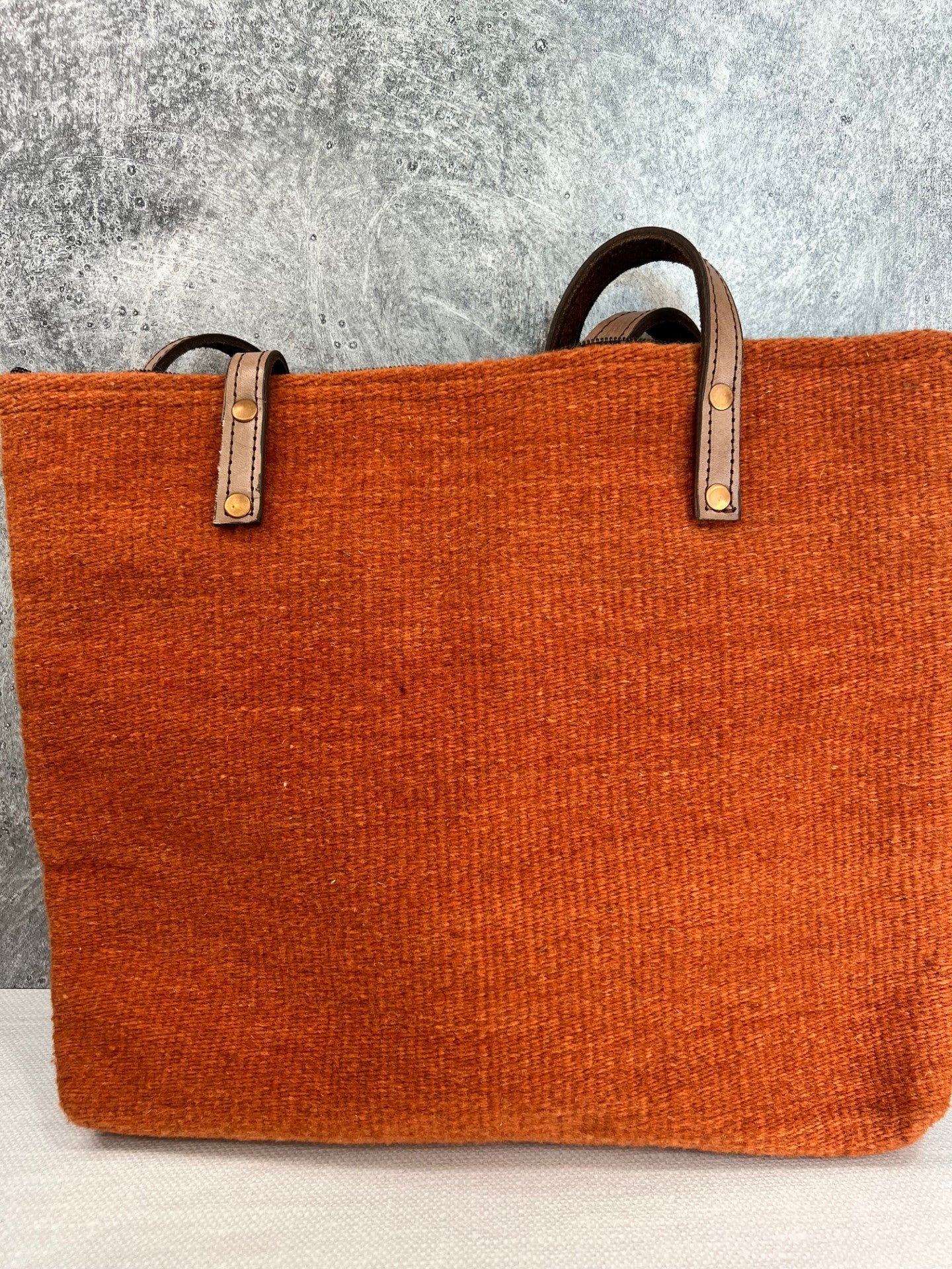 Teotitlan Wool Medium Shoulder Handbag - Orange