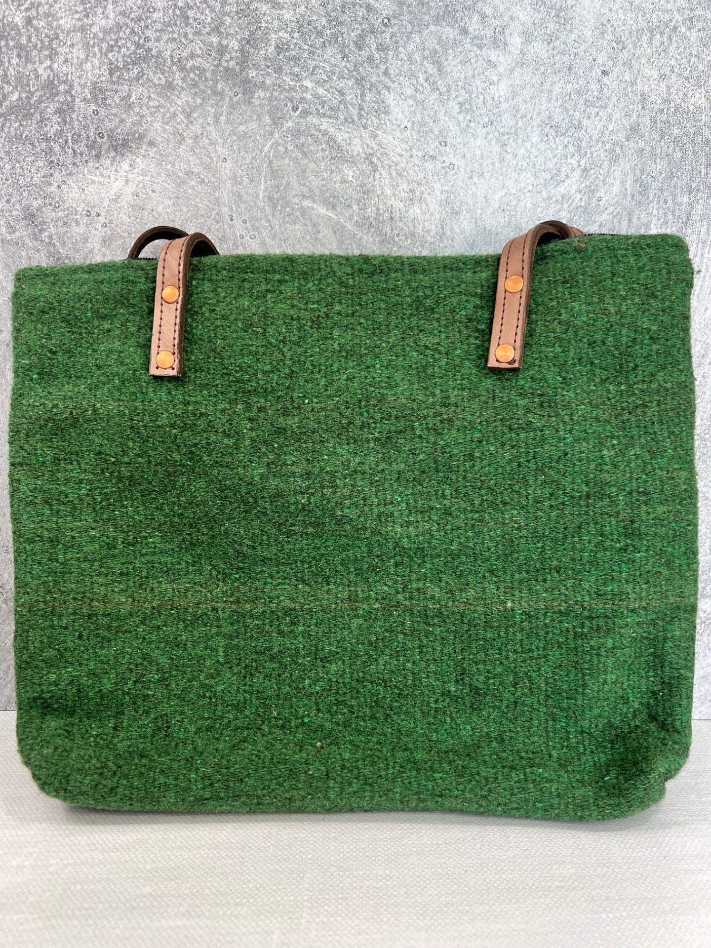 Teotitlan Wool Medium Shoulder Handbag - Green