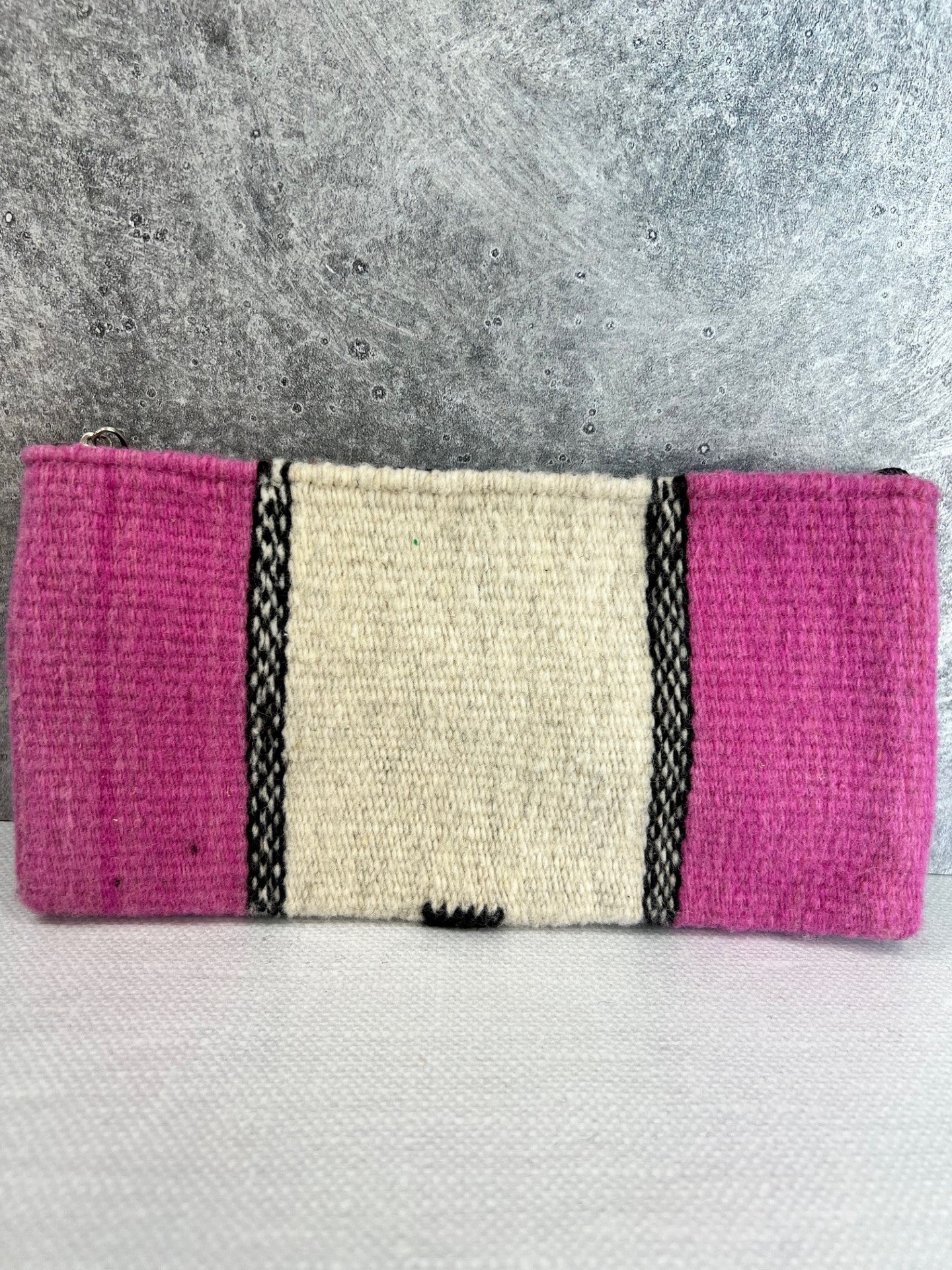 Teotitlan Wool Clutch Bag - Pink