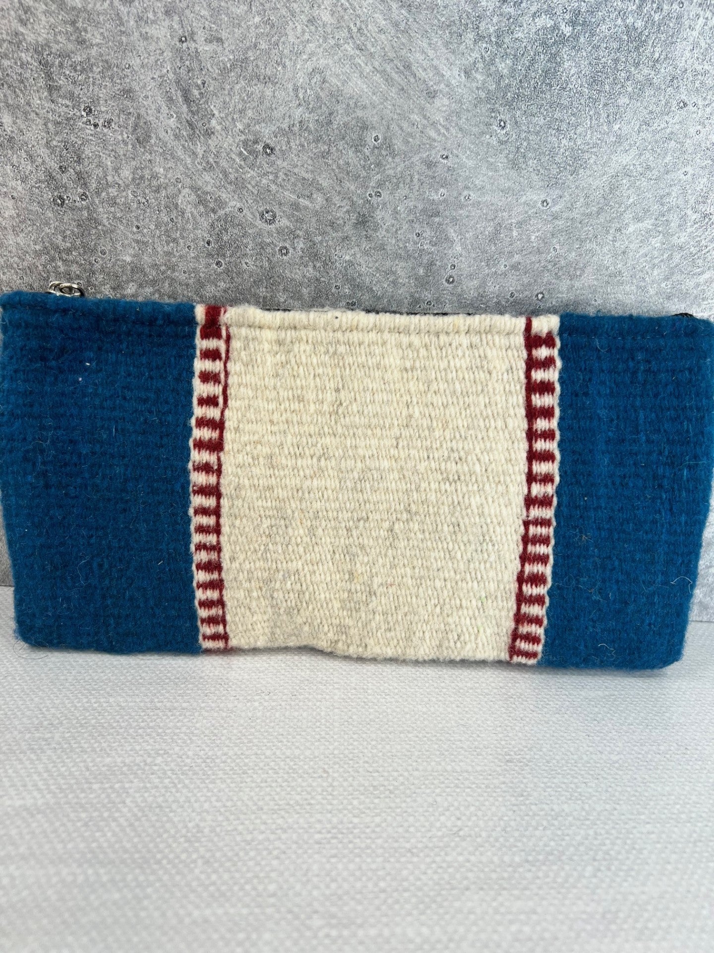 Teotitlan Wool Clutch Bag - Dark Blue