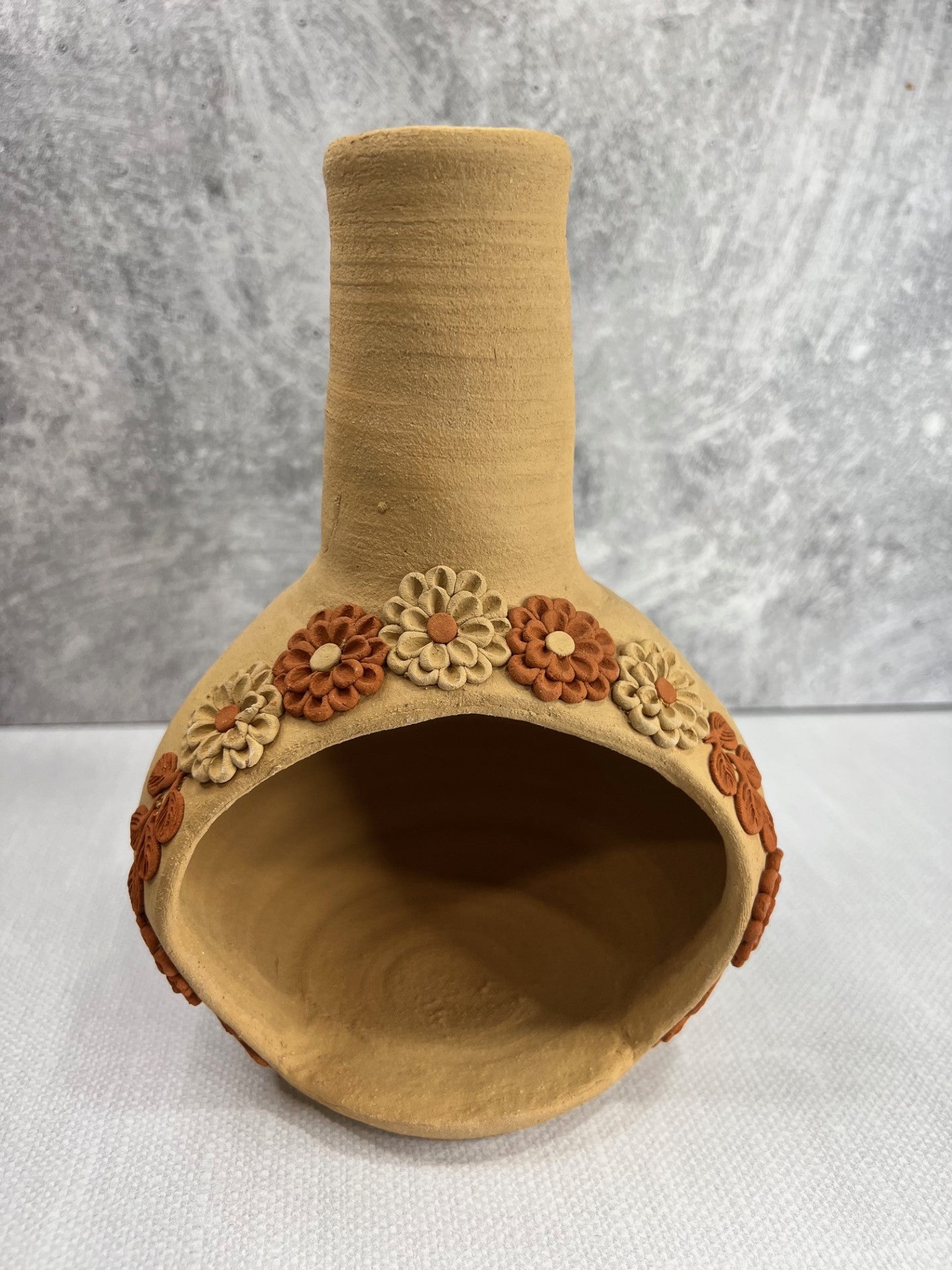 Atzompa Chimney - Natural Clay, Various Designs