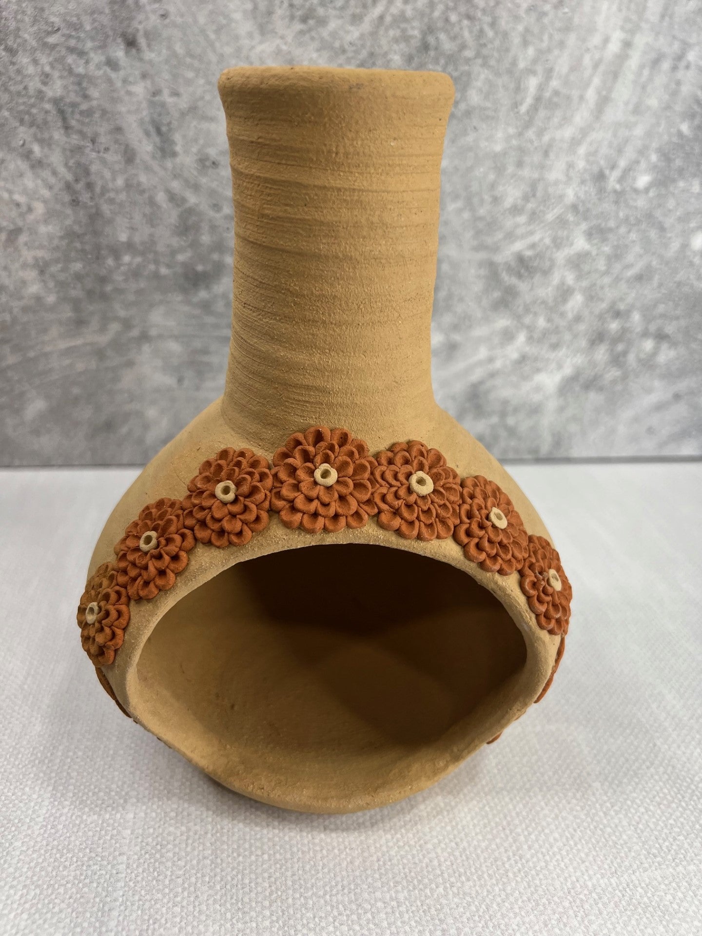 Atzompa Chimney - Natural Clay, Various Designs