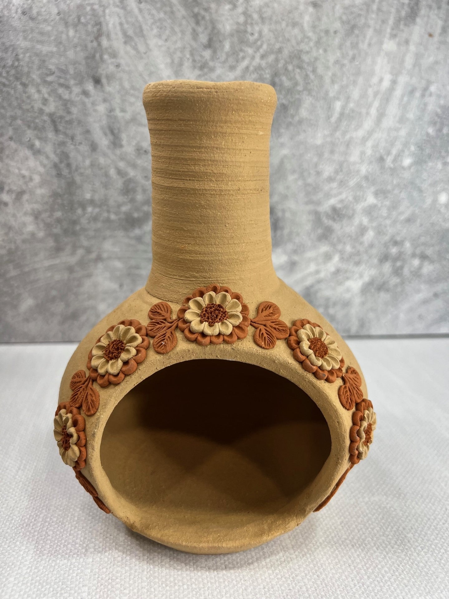 Atzompa Chimney - Natural Clay, Various Designs