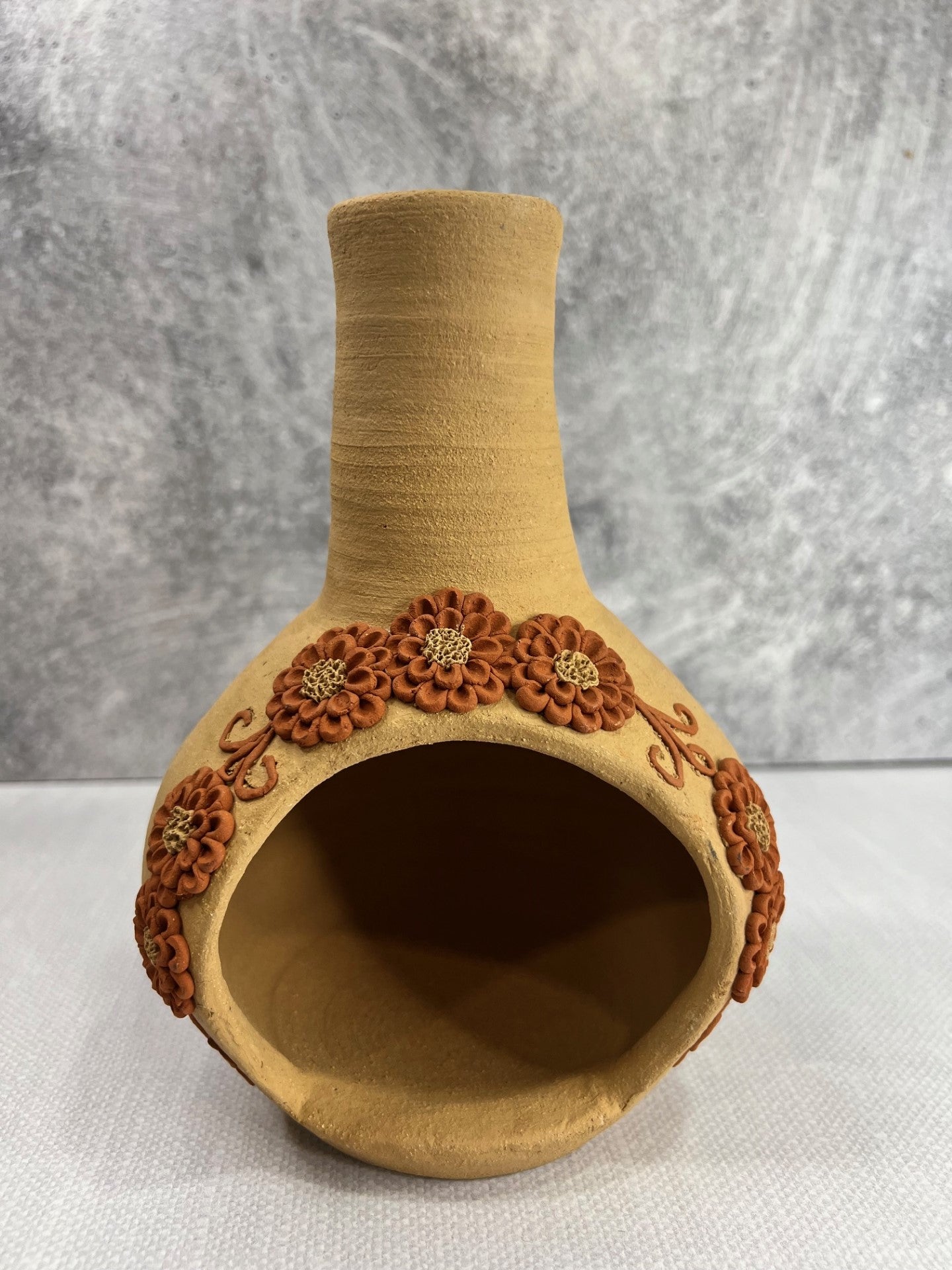 Atzompa Chimney - Natural Clay, Various Designs