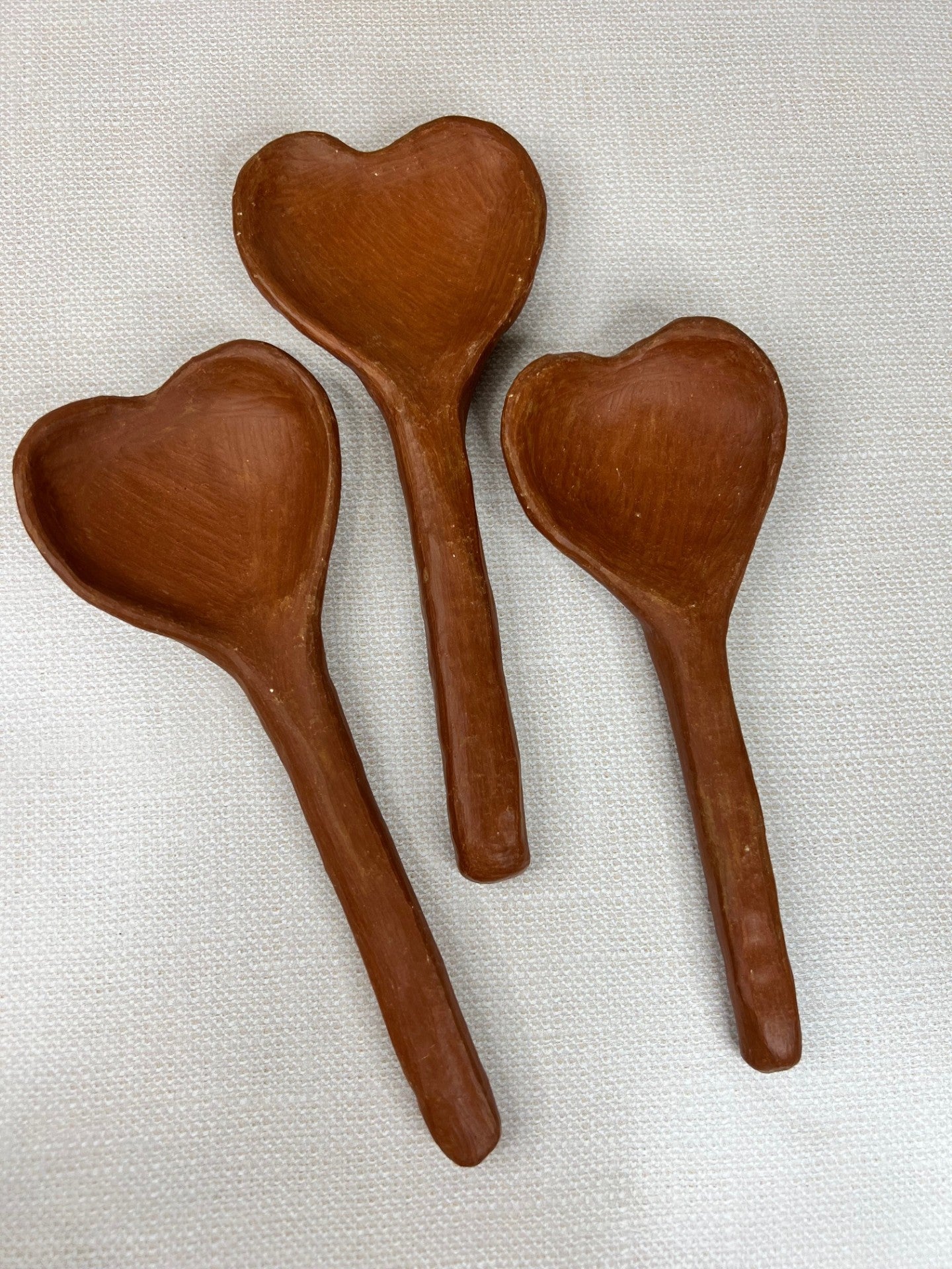 Red Clay Medium 7.5" Heart Spoon