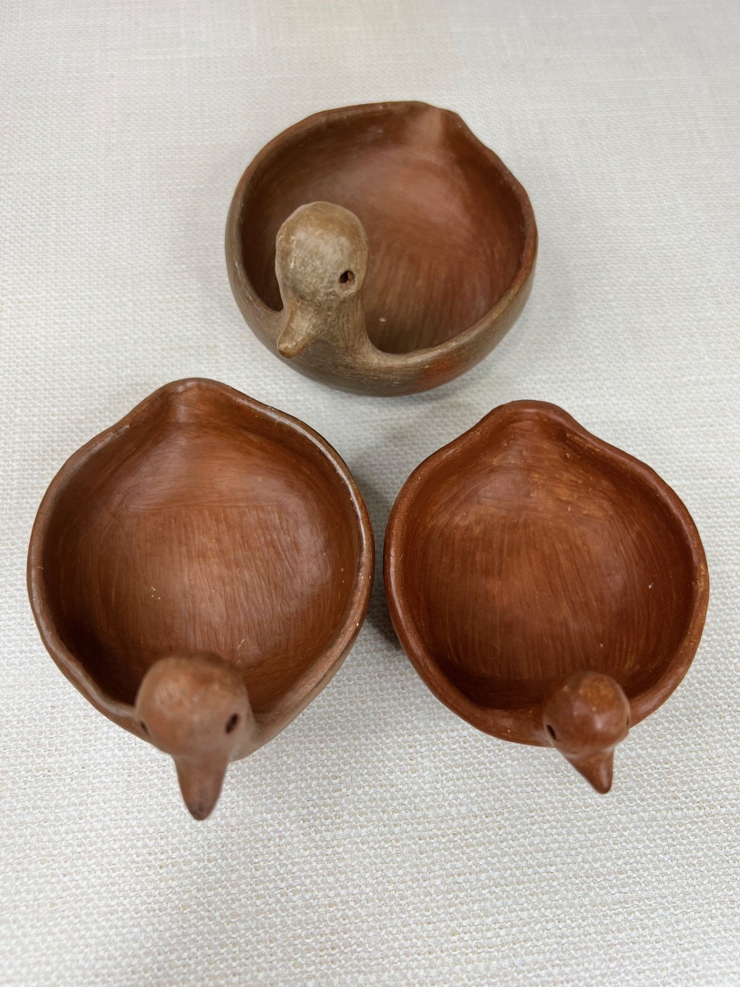 Red Clay Mini Duck Bowls