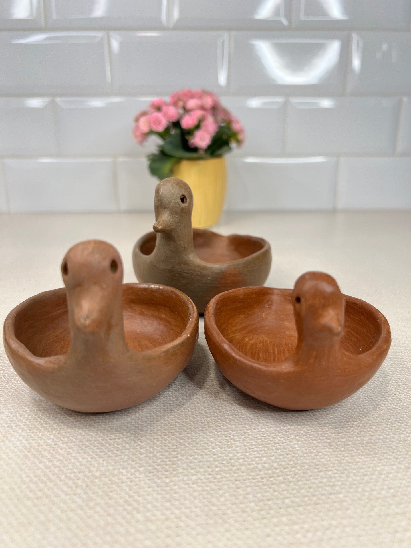 Red Clay Mini Duck Bowls