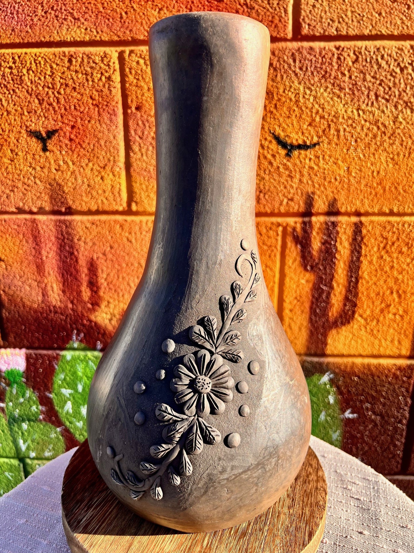 Atzompa Tall Floral Vase