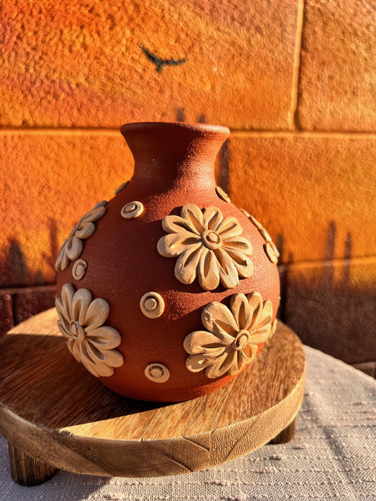 Atzompa Red Floral Vase