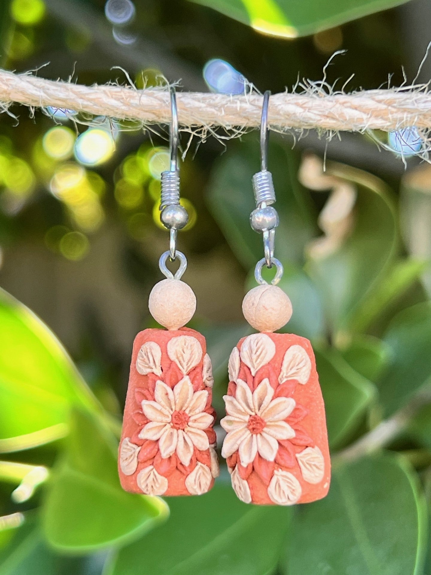 Atzompa 1" Campanita Red Clay Earrings