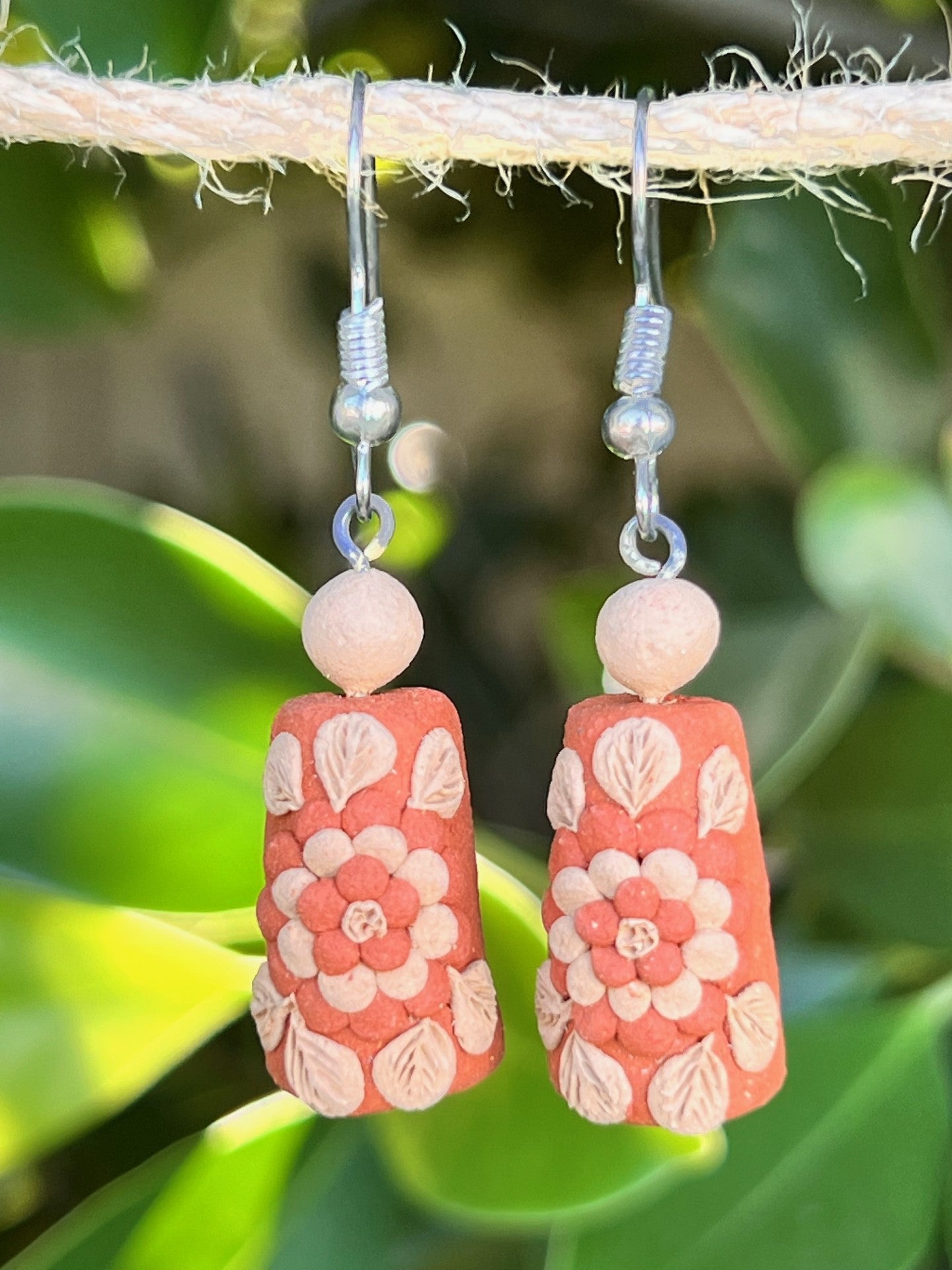 Atzompa 1" Campanita Red Clay Earrings