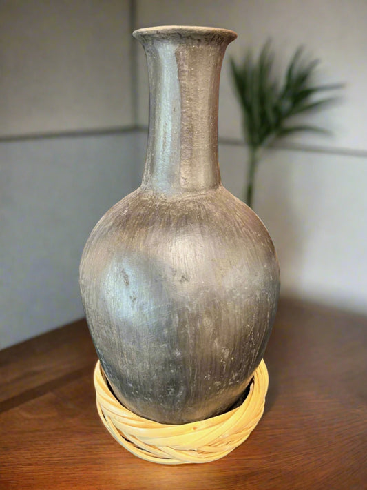 Atzompa Smoked Clay Vase