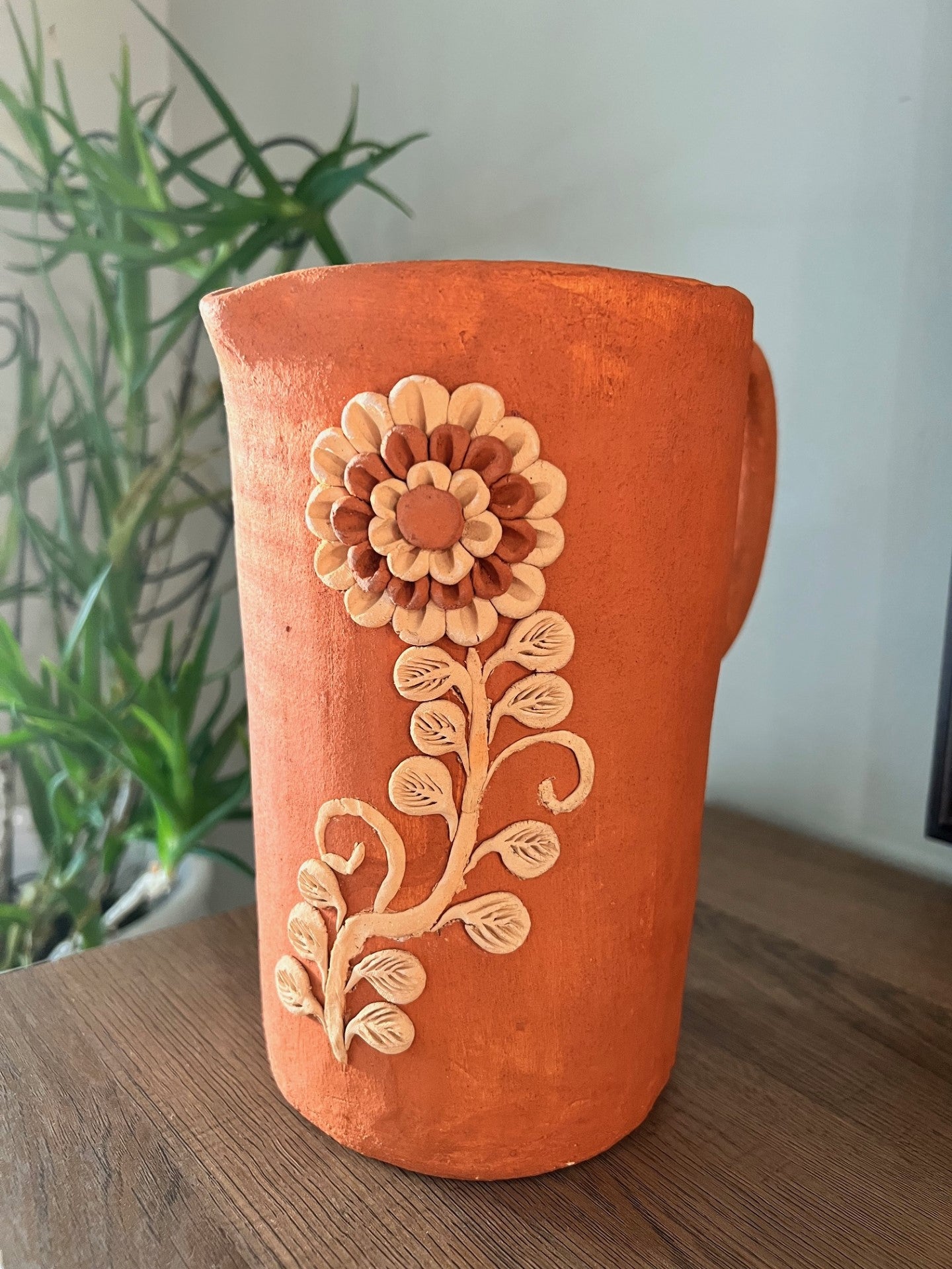 Barro Bordado Red Flower Pitcher