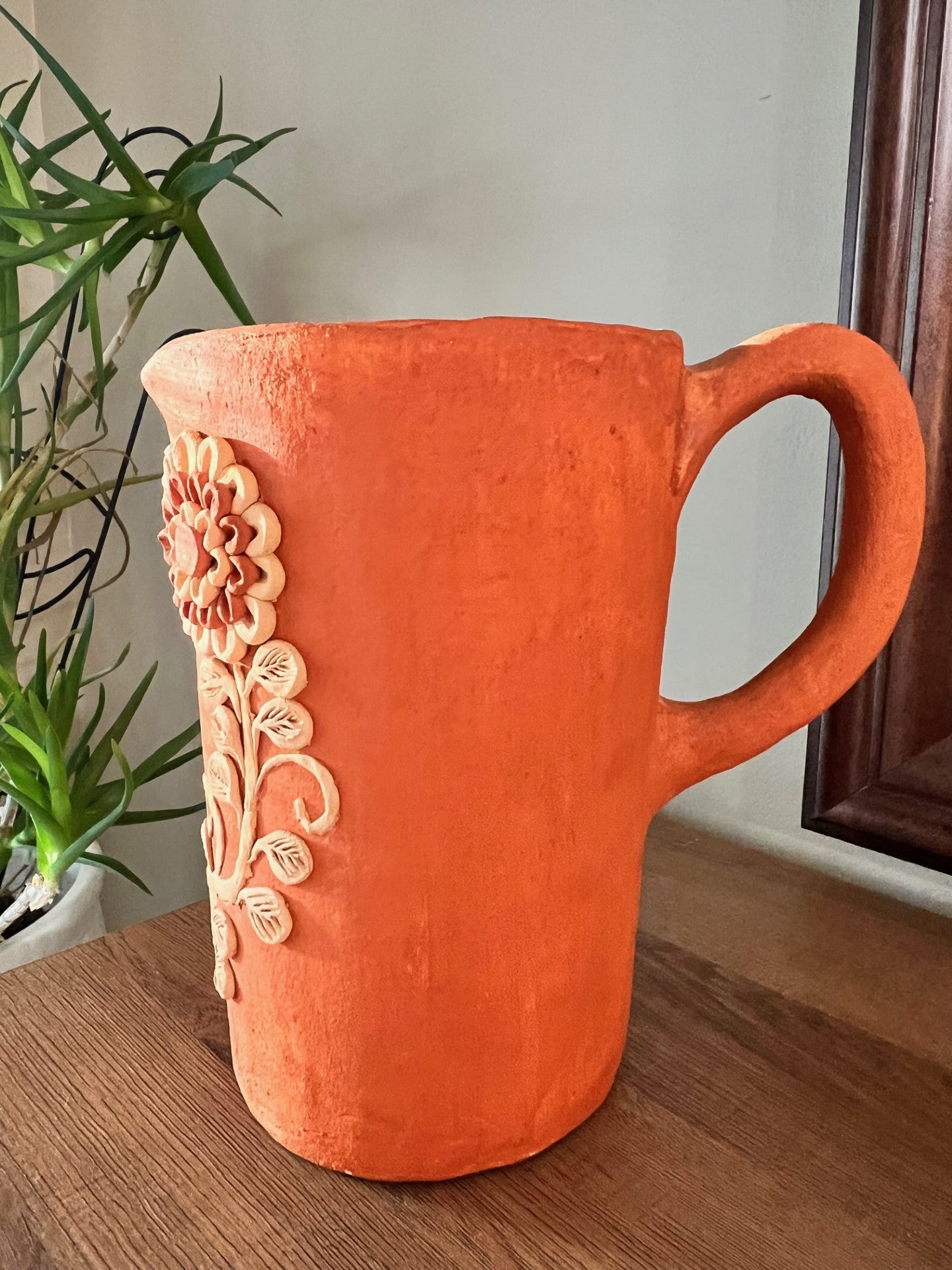 Barro Bordado Red Flower Pitcher