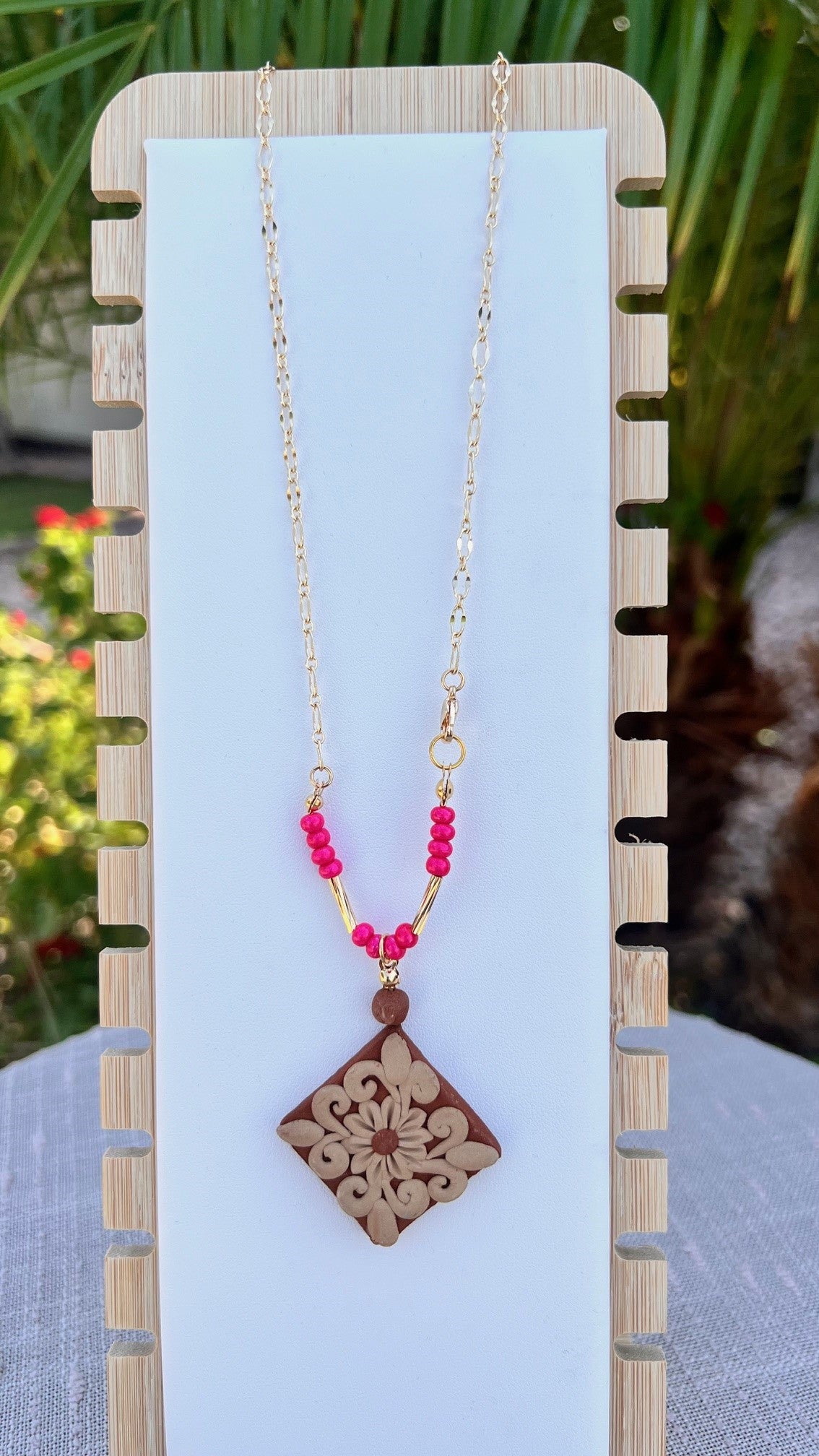 Atzompa Red Clay Necklace