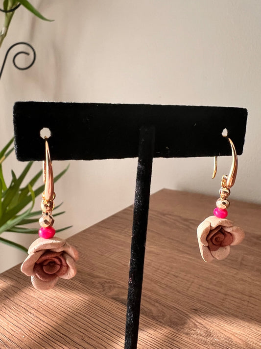 Atzompa Flower Clay Earrings